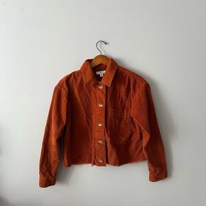 Topshop Rust Corduroy Utility Jacket